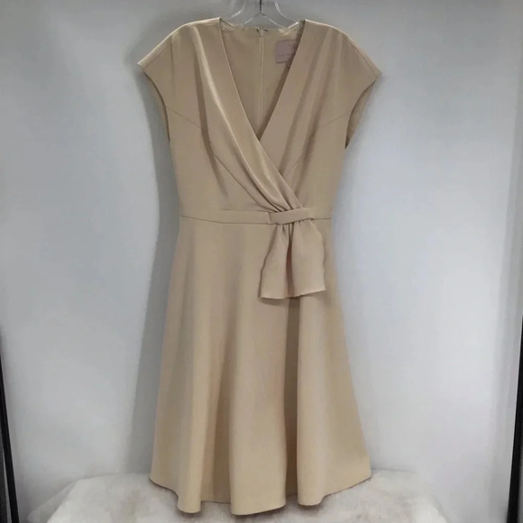 Gal Meets Glam Lydia Dress Blush Pink Neutral Classic Minimalist Size 4 - Picture 3 of 12